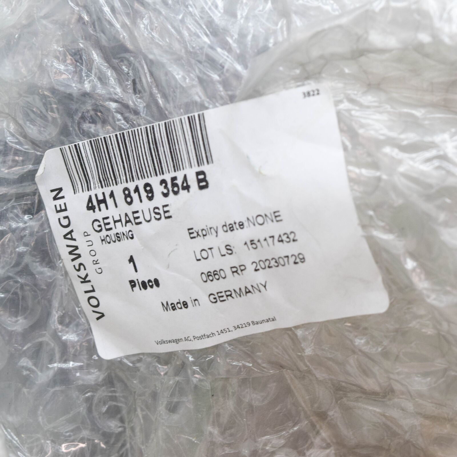 NEW AUDI A8 4H RIGHT AIR DISTRIBUTION HOUSING LHD 4H1819354B ORIGINAL