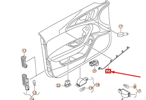NEW AUDI A6 C7 FRONT LEFT DOOR TRIM PANEL LIGHT FIBRE 4G0919173A ORIGINAL