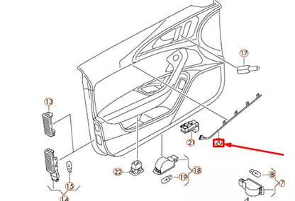 NEW AUDI A6 C7 FRONT LEFT DOOR TRIM PANEL LIGHT FIBRE 4G0919173A ORIGINAL