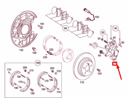 NEW MERCEDES-BENZ SLK R171 AMG REAR RIGHT BRAKE CALIPER A003420308326 ORIGINAL