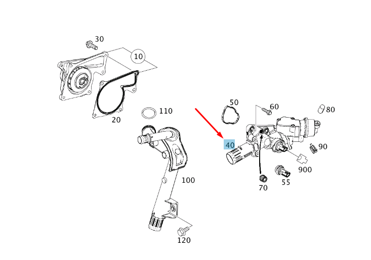 new mercedes-benz a w176 coolant thermostat a6072000215 original