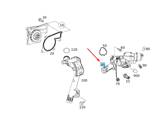 new mercedes-benz a w176 coolant thermostat a6072000215 original