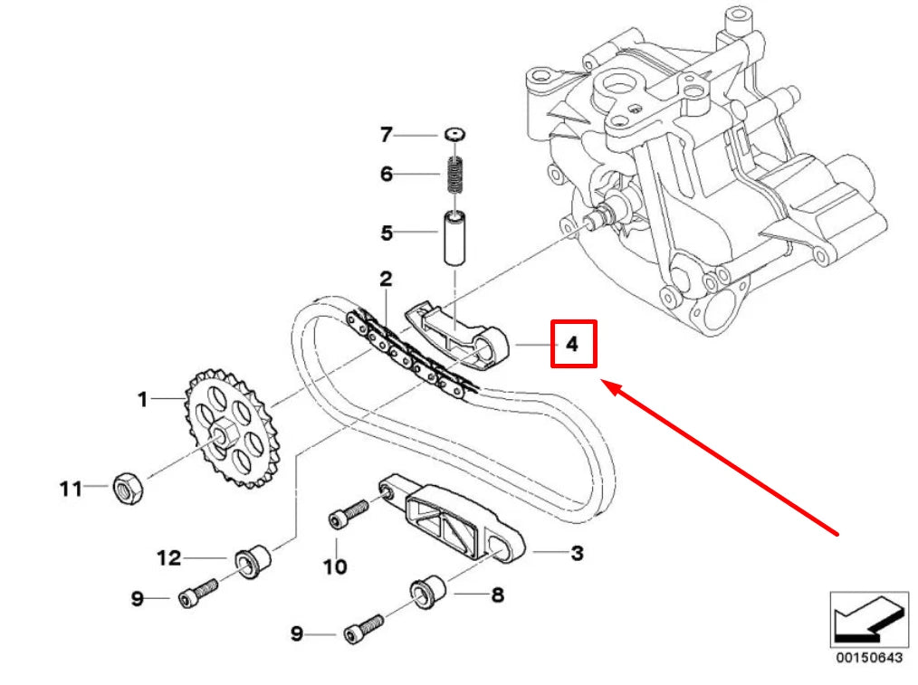 NEW BMW 6 CABRIO E64 ENGINE TIMING CHAIN TENSIONER 11417837576 7837576 ORIGINAL