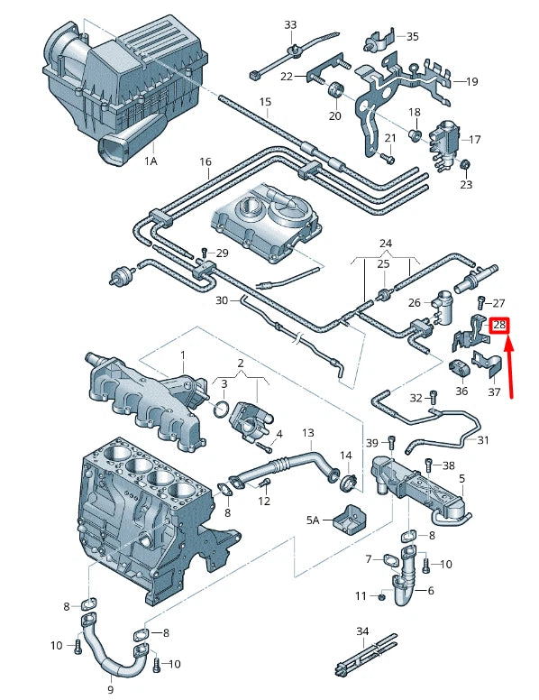 NEW VW CADDY 2K MK3 EXHAUST GAS RECIRCULATION RETAINING PLATE 03L131529F