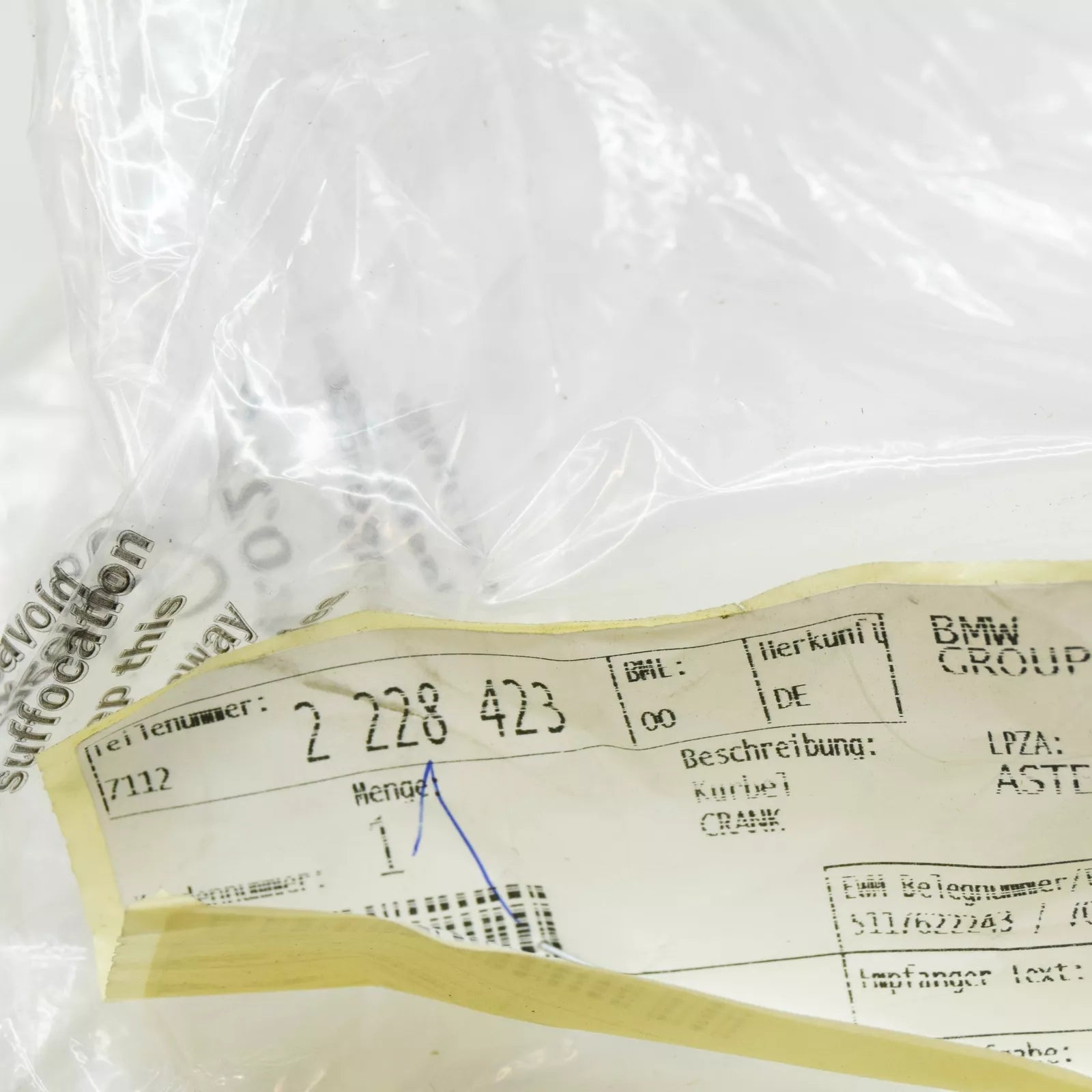 NEW BMW Z3 COUPE E36 TOOL LIFTING JACK CRANK 2228423 71122228423 ORIGINAL