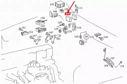 NEW MERCEDES-BENZ E W124 FUEL PUMP SHUT-OFF RELAY A0025450505 ORIGINAL