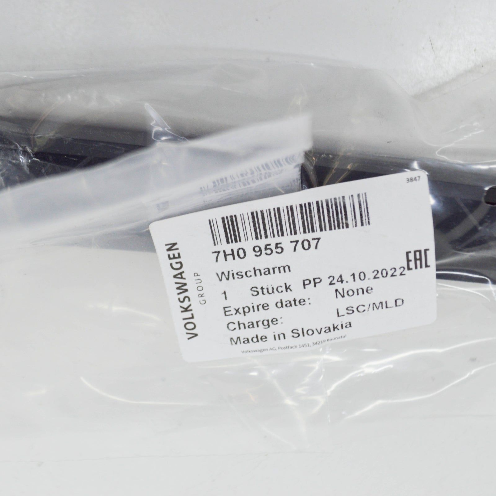 NEW VW TRANSPORTER T6 REAR LEFT AERO WIPER ARM 7H0955707 ORIGINAL