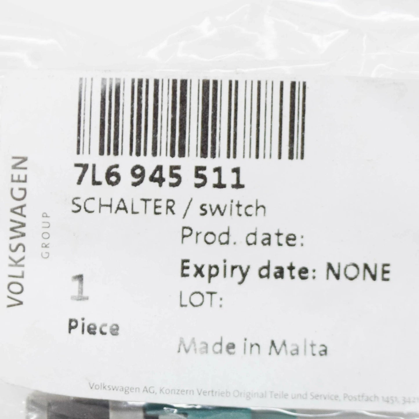 NEW AUDI A8 4H D4 BRAKE LIGHT SWITCH 4 PIN 7L6945511 ORIGINAL