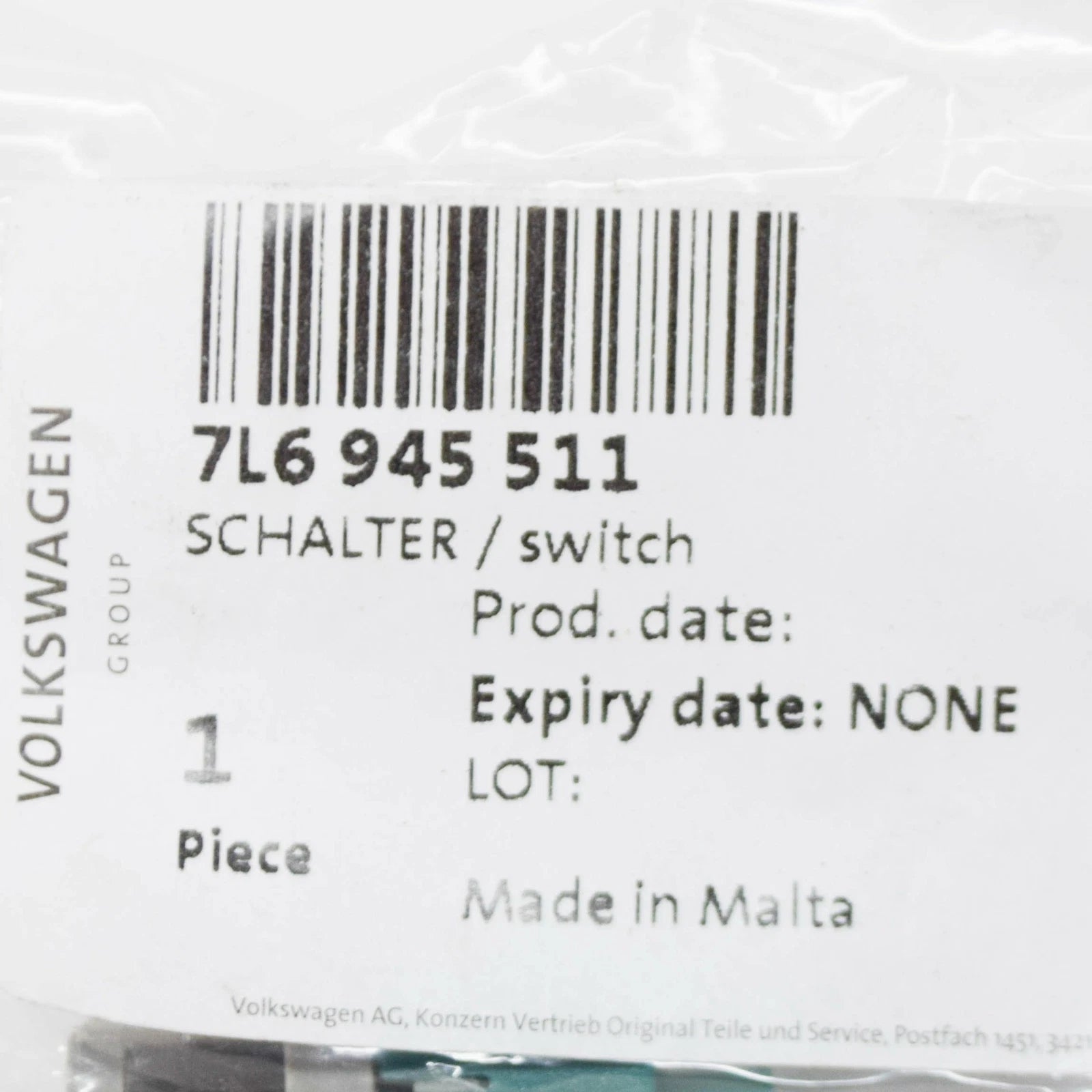 NEW AUDI A8 4H D4 BRAKE LIGHT SWITCH 4 PIN 7L6945511 ORIGINAL