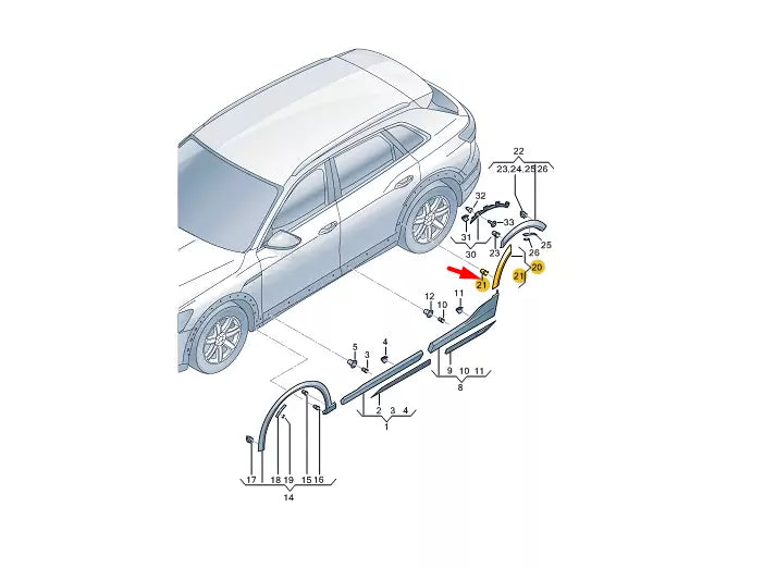 NEW AUDI E-TRON SPORTBACK GEA REAR RIGHT FENDER ARCH TRIM 4KE854820CGRU ORIGINAL