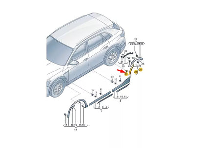 NEW AUDI E-TRON SPORTBACK GEA REAR RIGHT FENDER ARCH TRIM 4KE854820CGRU ORIGINAL