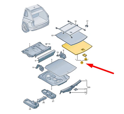 NEW VOLKSWAGEN TIGUAN AD MK2 BOOT COMPARTMENT FLOORING 5NA858855JCA9 ORIGINAL