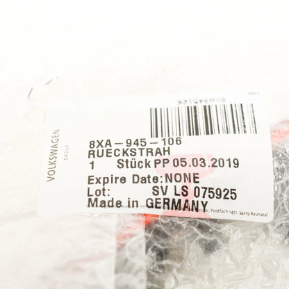 NEW AUDI A1 8X REAR BUMPER RIGHT SIDE REFLECTOR 8XA945106 ORIGINAL