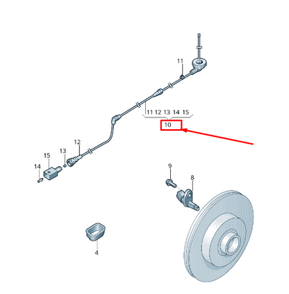 new skoda octavia 5e mk3 rear left speed sensor harness 5g0927904at original