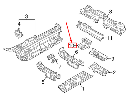 new audi q5 80a left floor pan reinforcement 80a802163astl original