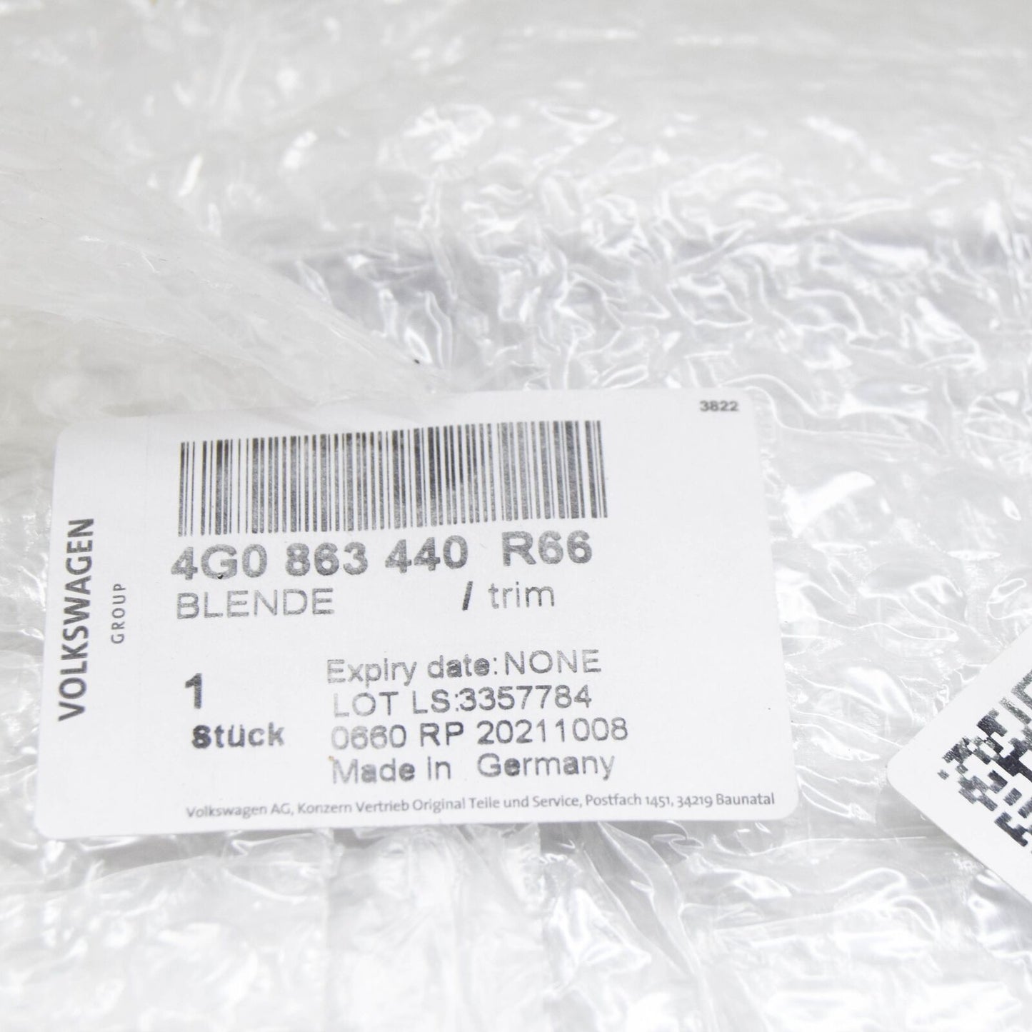 NEW AUDI A6 AVANT C7 CENTER CONSOLE TOP LID COVER TRIM 4G0863440R66 ORIGINAL