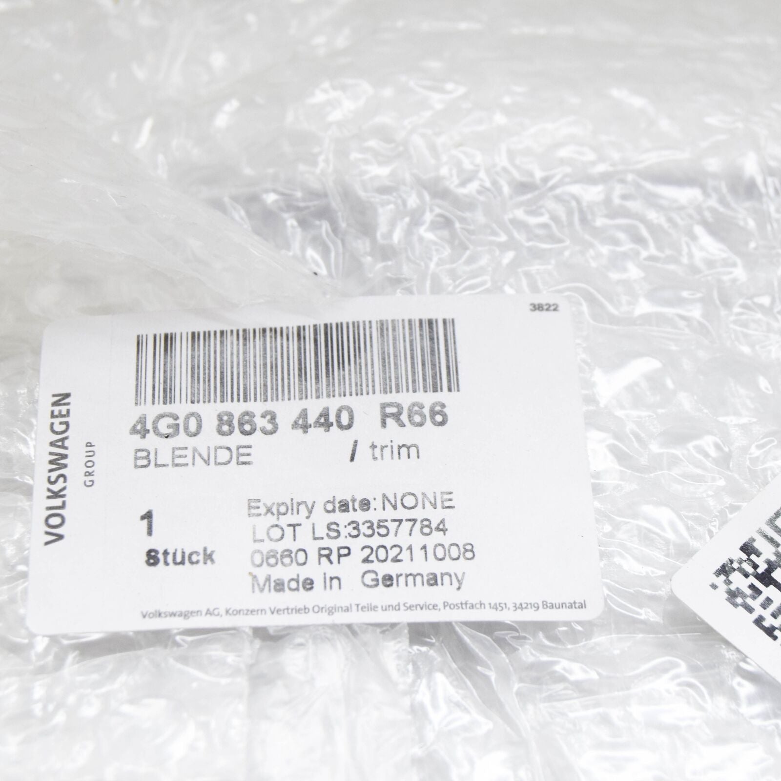 NEW AUDI A6 AVANT C7 CENTER CONSOLE TOP LID COVER TRIM 4G0863440R66 ORIGINAL