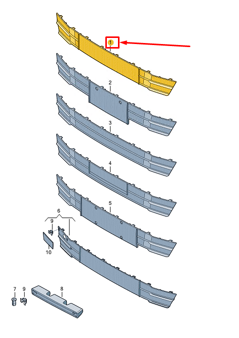 new audi a8 d5 front bumper license plate bracket 4n0807285fru6 original