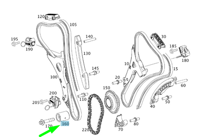 NEW MERCEDES-BENZ CLS C218 TIMING CHAIN BEARING JOURNAL A2780520005 ORIGINAL
