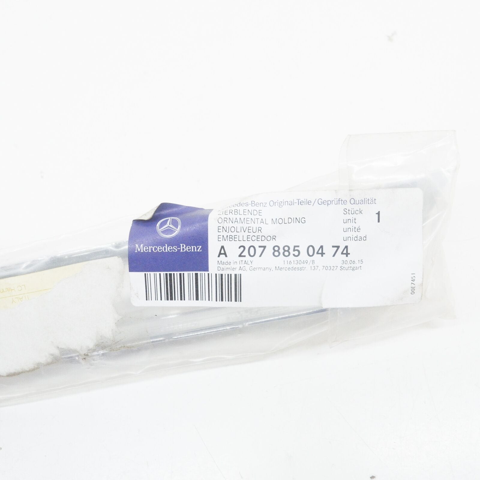 NEW MERCEDES-BENZ E-CLASS COUPE C207 FRONT LEFT BUMPER COVER A2078850474