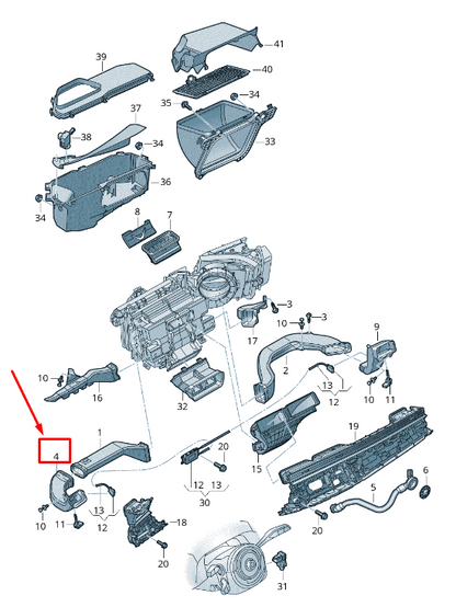 NEW AUDI Q7 4M LEFT AIR GUIDE LHD 4M8819655A ORIGINAL