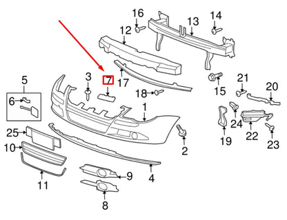 NEW VOLKSWAGEN EOS FRONT LEFT BUMPER MOLDING 1Q0807833GRU ORIGINAL
