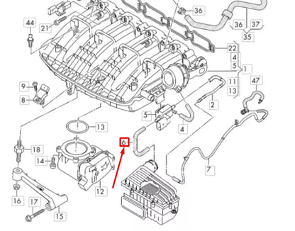 NEW AUDI Q2 INTAKE VACUUM SYSTEM CONNECTING HOSE 06K133583AB ORIGINAL