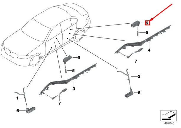 NEW BMW 3 G20 DOOR LED MODULE VIOLET 63319891437 9891437 ORIGINAL