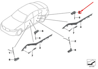 NEW BMW 3 G20 DOOR LED MODULE VIOLET 63319891437 9891437 ORIGINAL