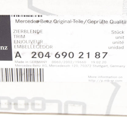 NEW MERCEDES-BENZ C-CLASS W204 REAR LEFT DOOR EXTERIOR B-PILLAR TRIM A2046902187