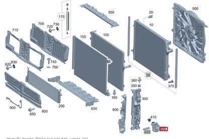 NEW MERCEDES-BENZ S W223 LEFT SIDE RADIATOR HOLDER A0995011800 ORIGINAL