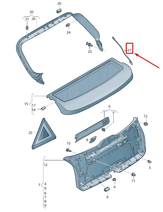 NEW AUDI Q2 GA REAR LEFT HOLD STRAP WITH RUBBER BUFFER 81A867667