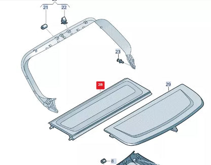 NEW AUDI A5 F53 REAR LUGGAGE PARCEL SHELF COVER 8W88677697U3 ORIGINAL