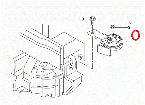 NEW AUDI Q3 8U HORN SIGNAL 8U0951210