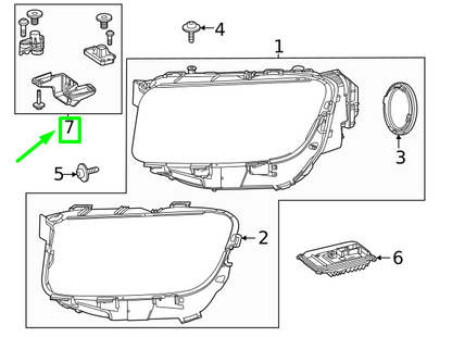 NEW MB GLB X247 FRONT RIGHT HEADLAMP BRACKET REPAIR KIT A2478200403 ORIGINAL
