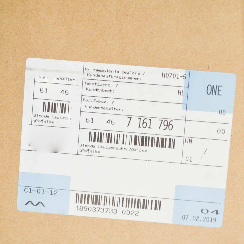 NEW BMW X5 E70 X6 E71 E72 SERIES LOUDSPEAKER COVER 7161796