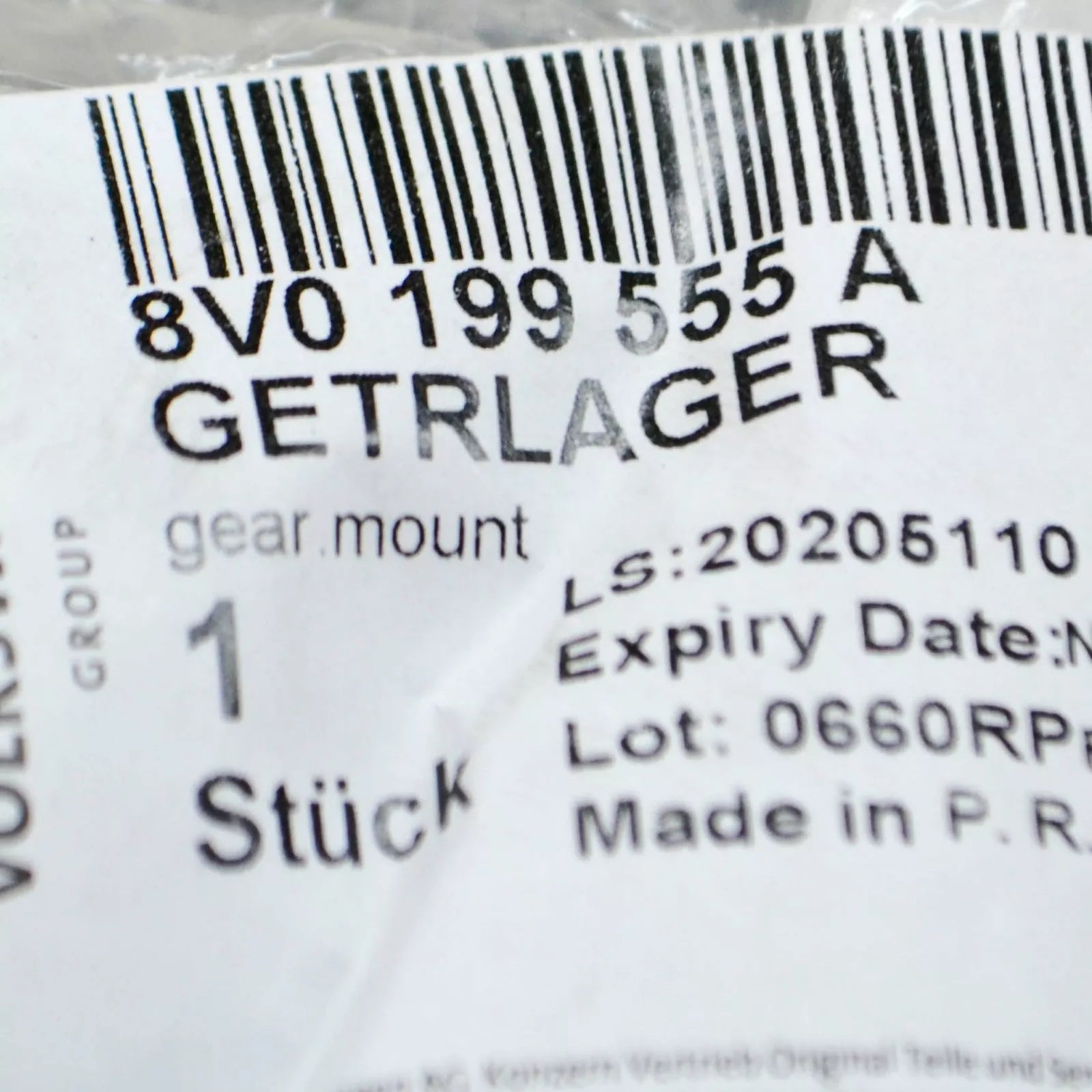 NEW AUDI RS3 SPORTBACK 8V LEFT GEARBOX MOUNT 8V0199555A ORIGINAL