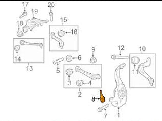 NEW AUDI A4 B8 FRONT LOWER CONTROL ARM BALL JOINT 8K0407689G ORIGINAL