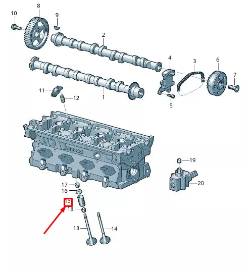 NEW VOLKSWAGEN ARTEON 3H7 INTAKE VALVE SPRING 06E109623AM