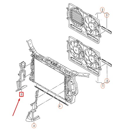 new audi a4 allroad quattro b8 radiator right air guide 8k9121284d original