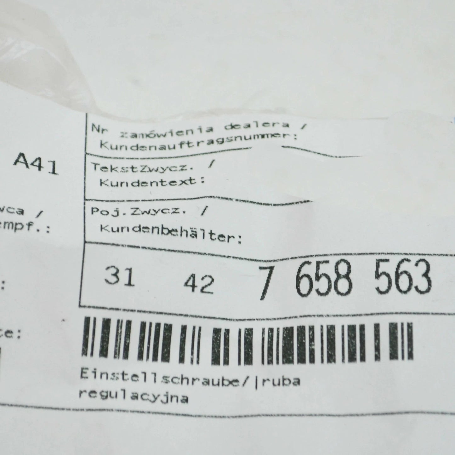 NEW BMW 1 F-MODELS F 650 GS BRIDGE ADJUSTING SCREW 31427658563 ORIGINAL