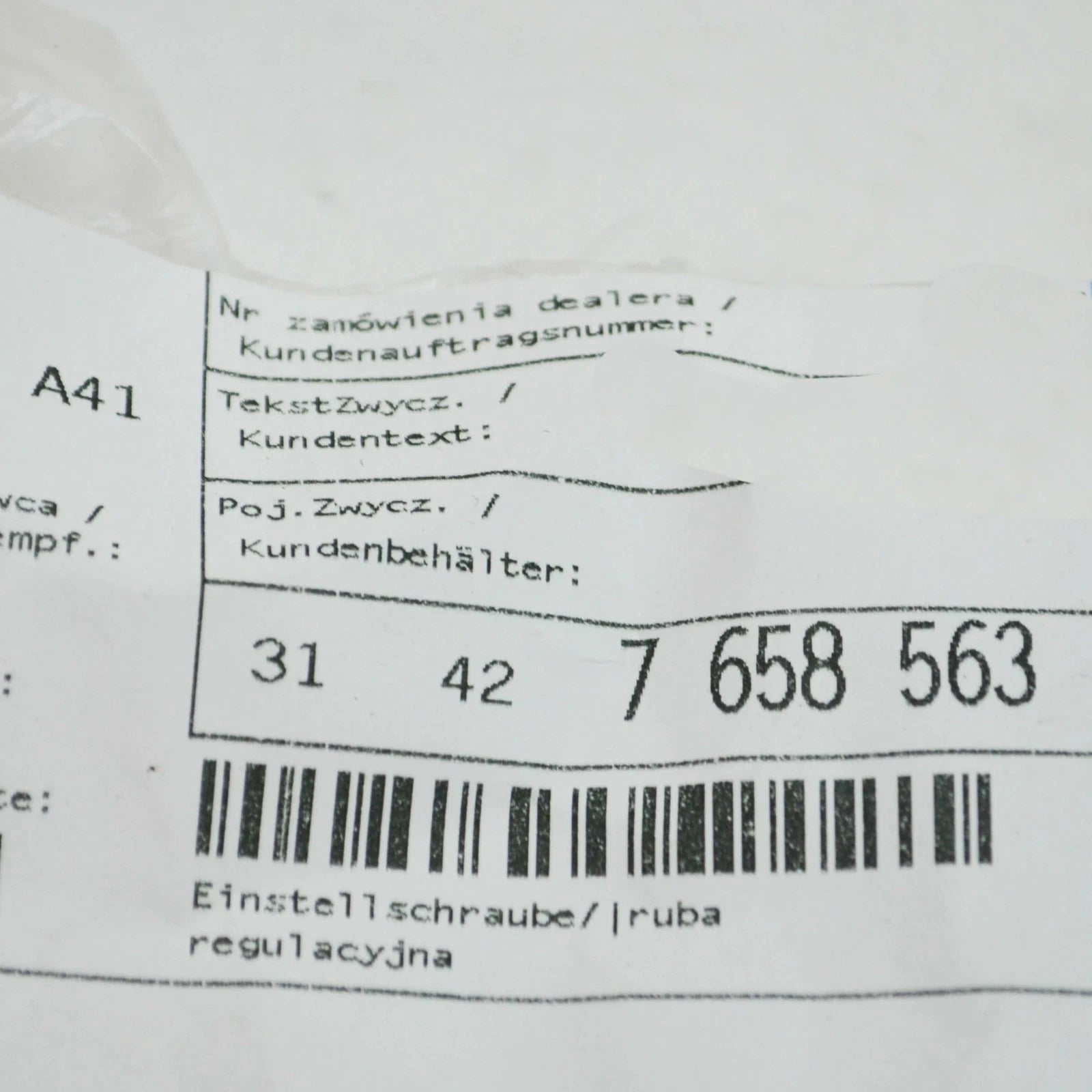 NEW BMW 1 F-MODELS F 650 GS BRIDGE ADJUSTING SCREW 31427658563 ORIGINAL