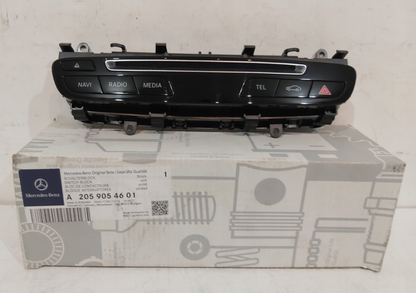 NEW MERCEDES-BENZ C W205 UPPER CONTROL PANEL SWITCH BLOCK A2059054601 ORIGINAL