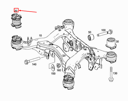 new mercedes-benz gle w166 suspension rear subframe carrier a1663511300 original