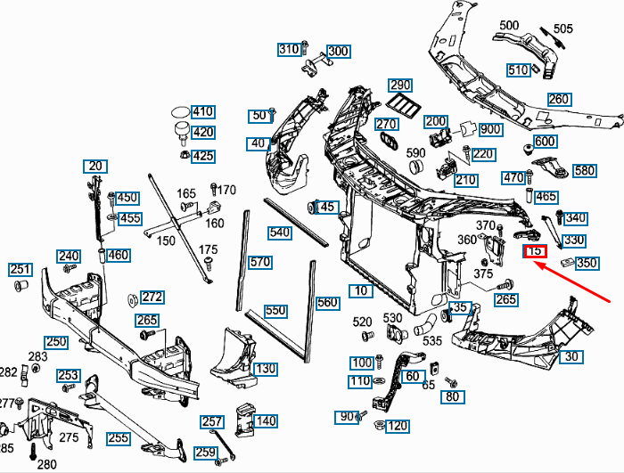 NEW MERCEDES-BENZ GLE W166 LEFT HEADLIGHT MOUNTING FIXTURE A1668850056 ORIGINAL