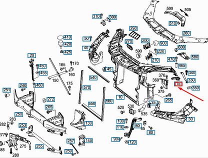 NEW MERCEDES-BENZ GLE W166 LEFT HEADLIGHT MOUNTING FIXTURE A1668850056 ORIGINAL