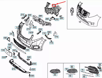 NEW MERCEDES-BENZ VITO W447 FRONT BUMPER RIGHT BRACKET A44788001169051 ORIGINAL