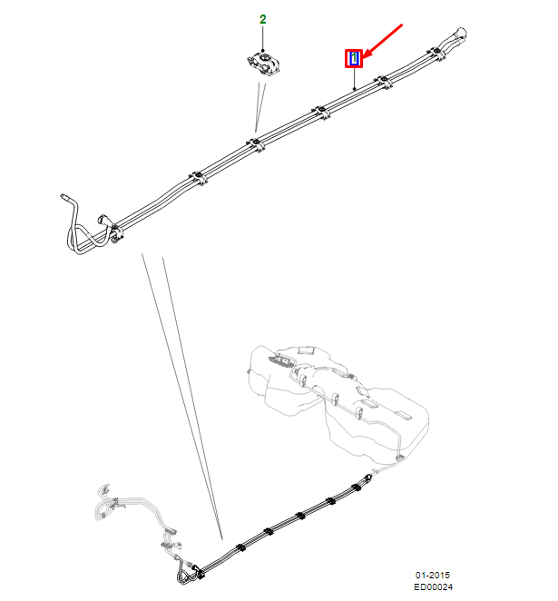 new jaguar xf x260 fuel feed pipe t2h10209 original