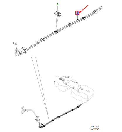 new jaguar xf x260 fuel feed pipe t2h10209 original