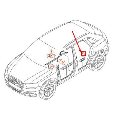 NEW AUDI Q3 8U REAR RIGHT SILL TRIM STRIP 8U0853376B9B9 ORIGINAL